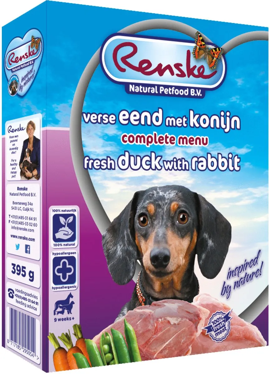 Renske Senior Hondenvoer Konijn Eend 395g