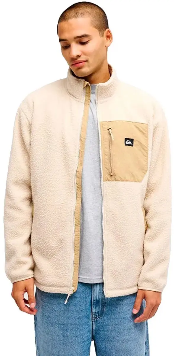 Quiksilver Clean Coast Fleece Met Volledige Rits Beige 2XL Man