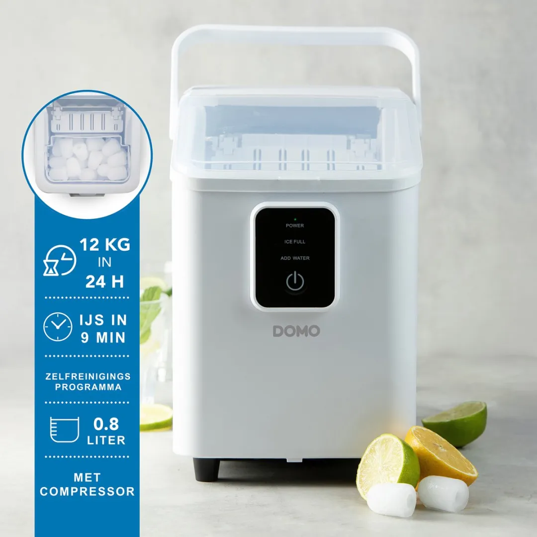 Domo DO9292IB IJsblokjesmachine - 9 blokjes - 0,8L - Wit
