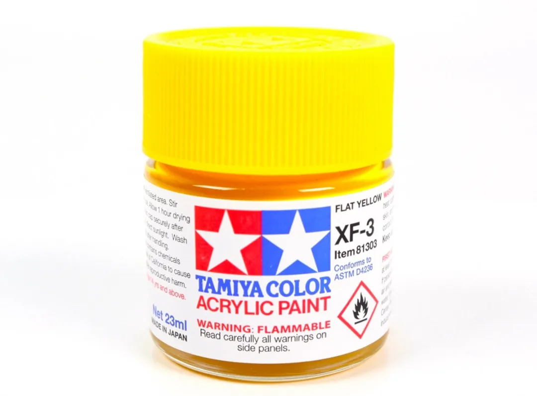 Tamiya Hobbyverf Acryl XF-3 Geel 23ml