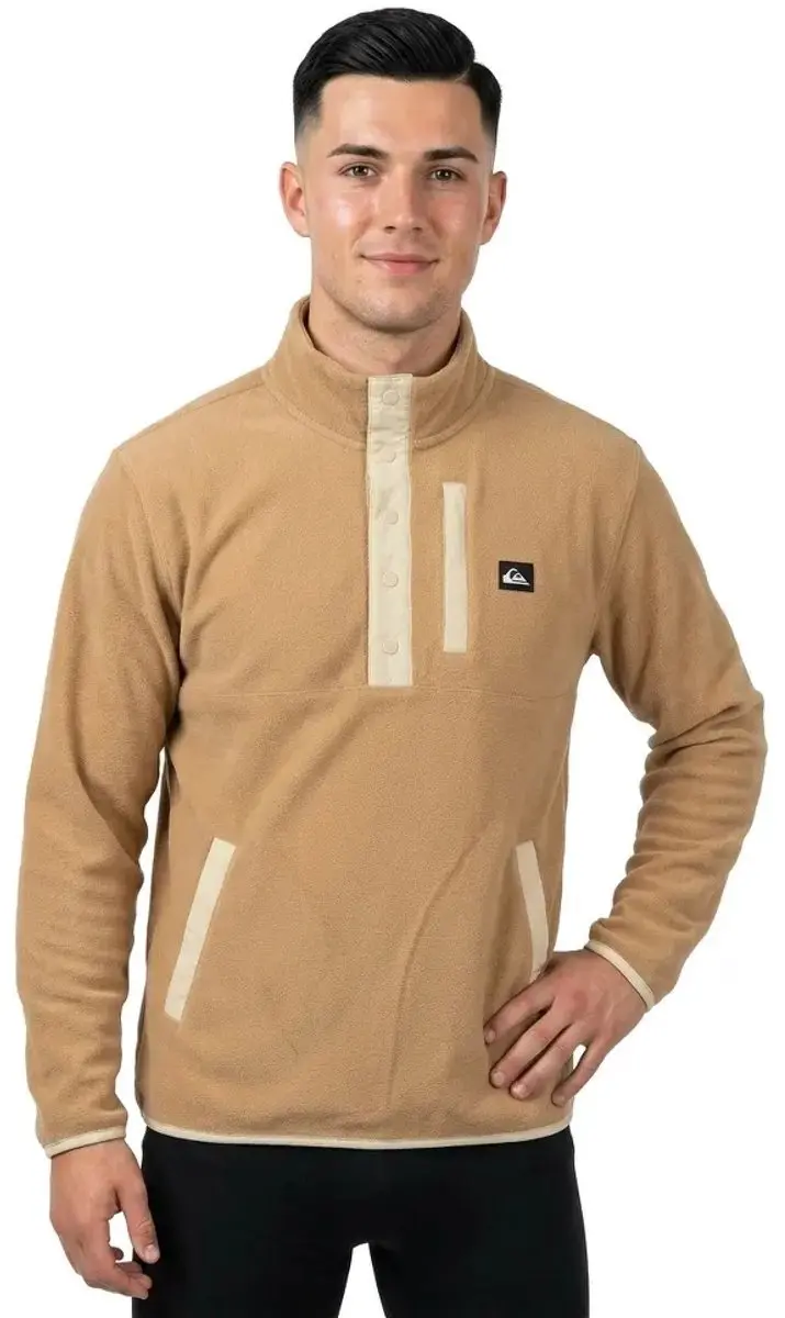 Quiksilver No Destination Fleece Met Halve Rits Bruin 2XL Man