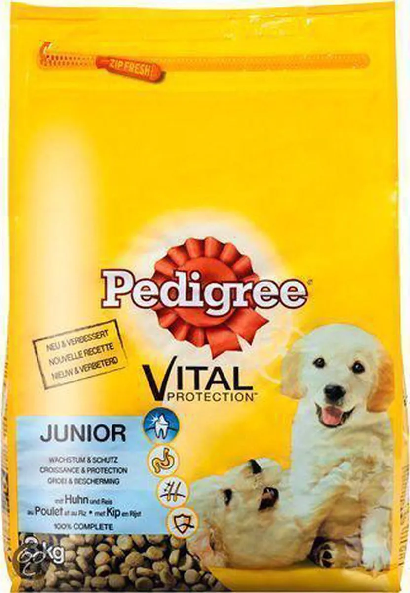Pedigree Vital Junior Hondenvoer 3kg Kip met Rijst