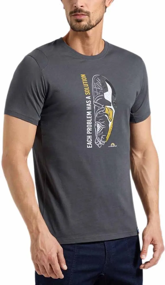 La Sportiva Solution T-shirt Met Korte Mouwen Grijs L Man