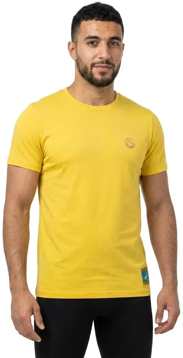 La Sportiva Climbing On The Moon T-shirt Met Korte Mouwen Geel M Man