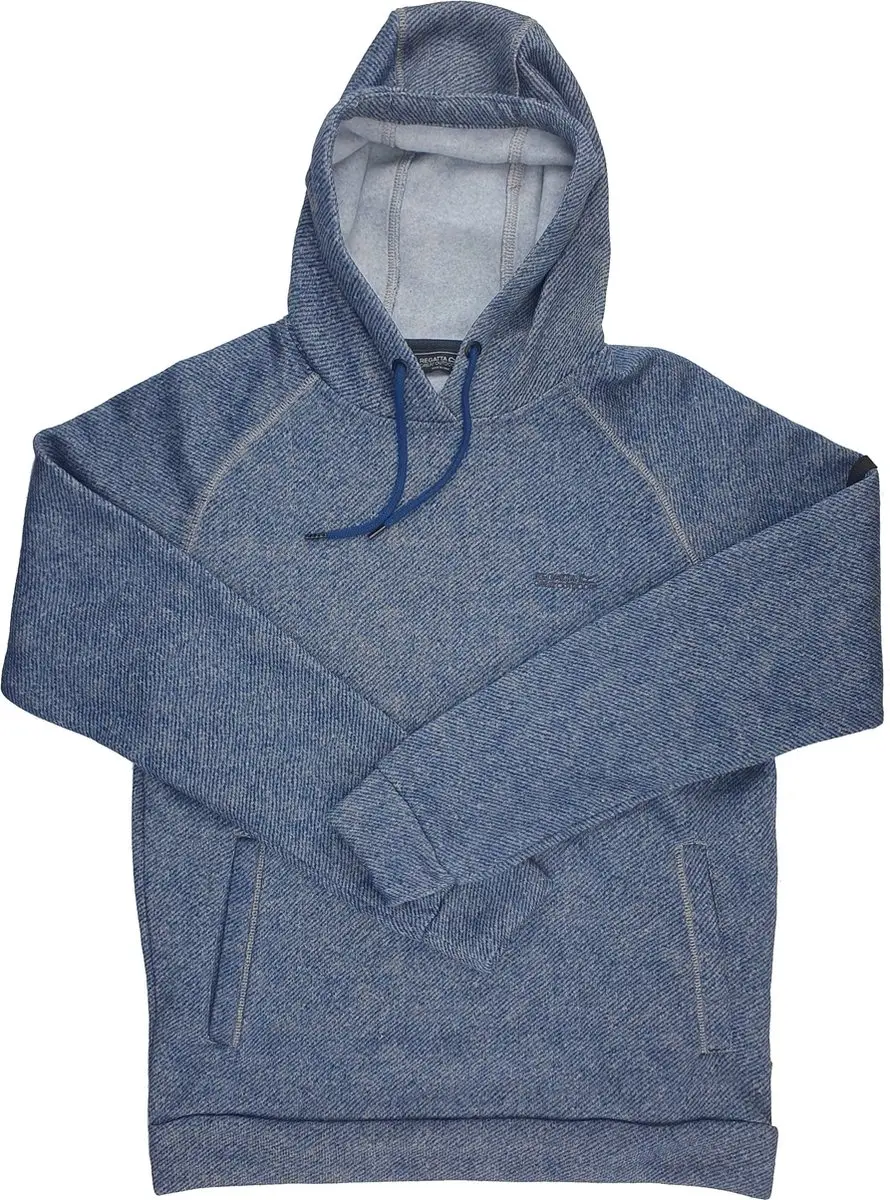 Heren Kassian Hoodie Dark Denim Stripe Marl Maat M