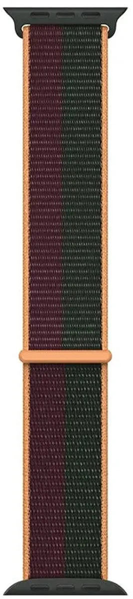 Apple Watch Geweven Sportband - 41mm Dark Cherry/Forest Green