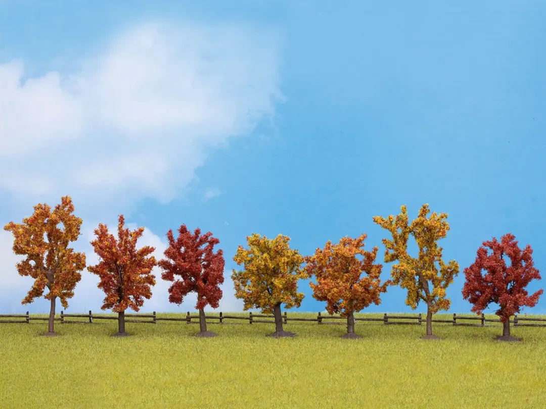 Noch Herbst-Bäume Modelbouwdecoratie Schaal 0 - 7 Stuks Herfstkleuren