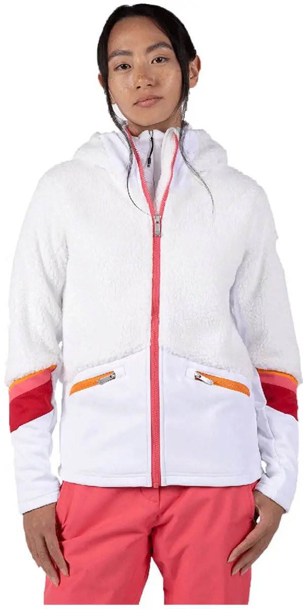Rossignol Wispile Fleece Met Volledige Rits Wit L Vrouw