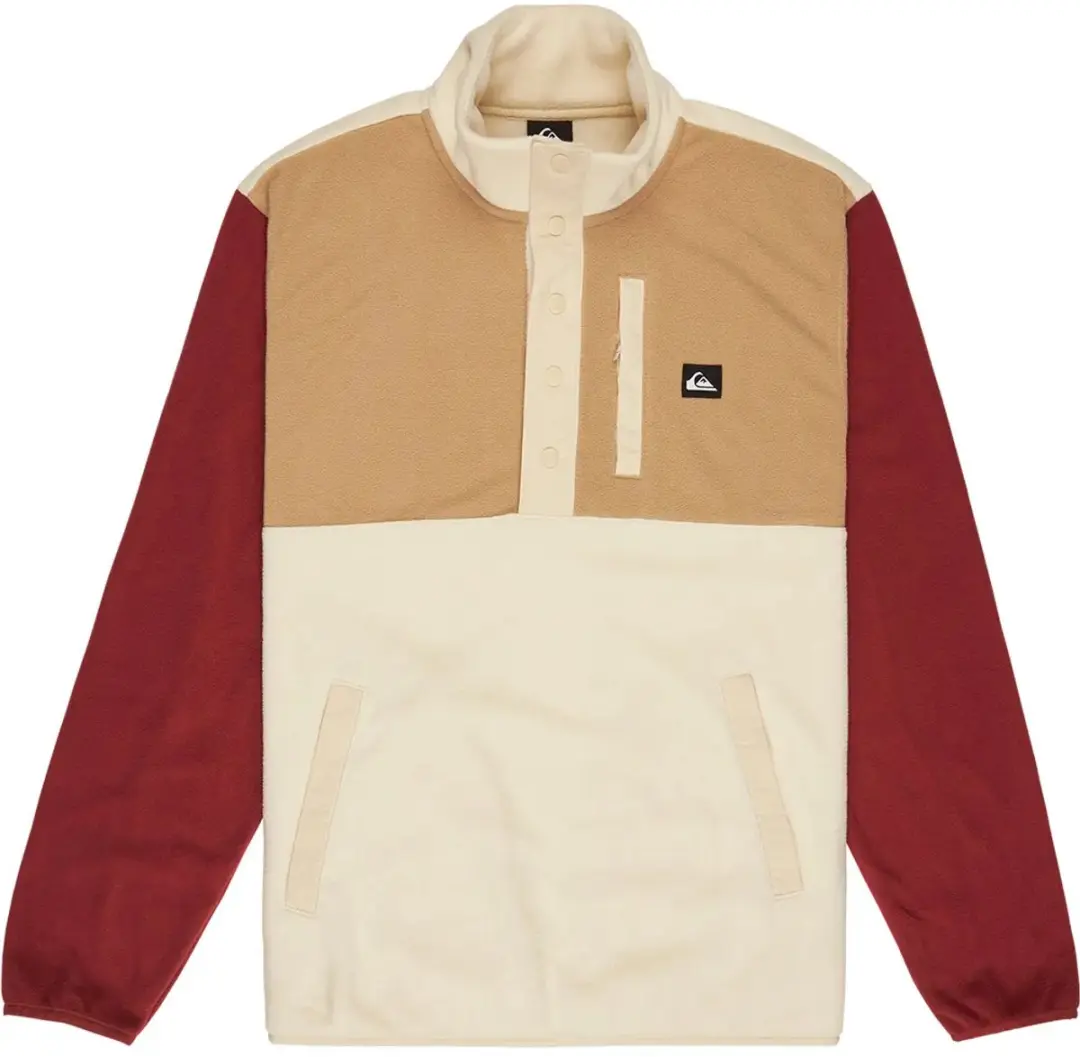Quiksilver No Destination Block Fleece Met Volledige Rits Beige XL Man