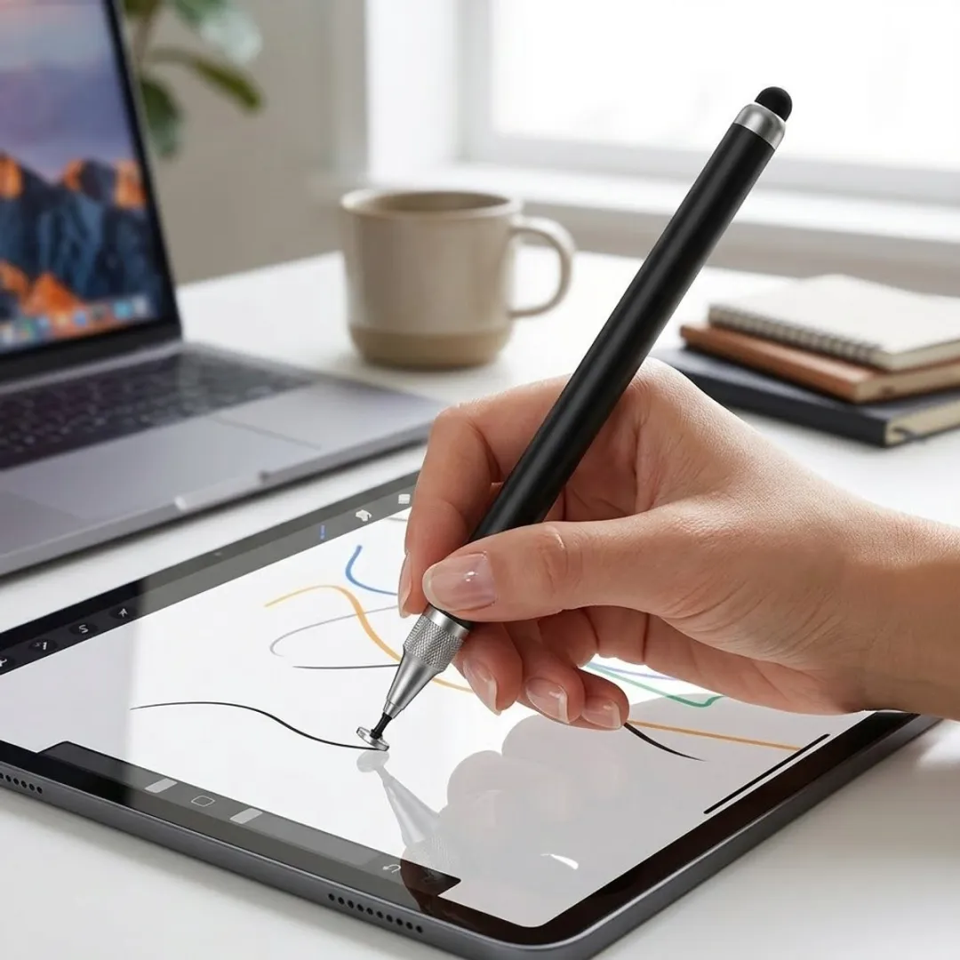 NUVEX Touchscreen Stylus Pen Set 8 Stuks - Paars/Blauw/Groen