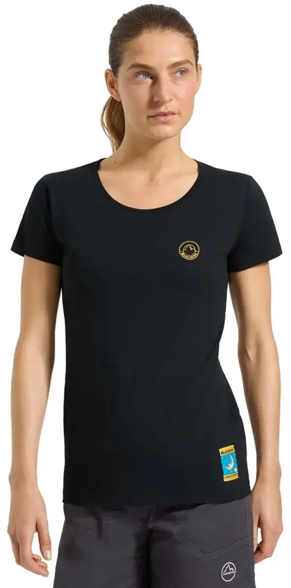 La Sportiva Climbing On The Moon T-shirt Met Korte Mouwen Zwart XS Vrouw