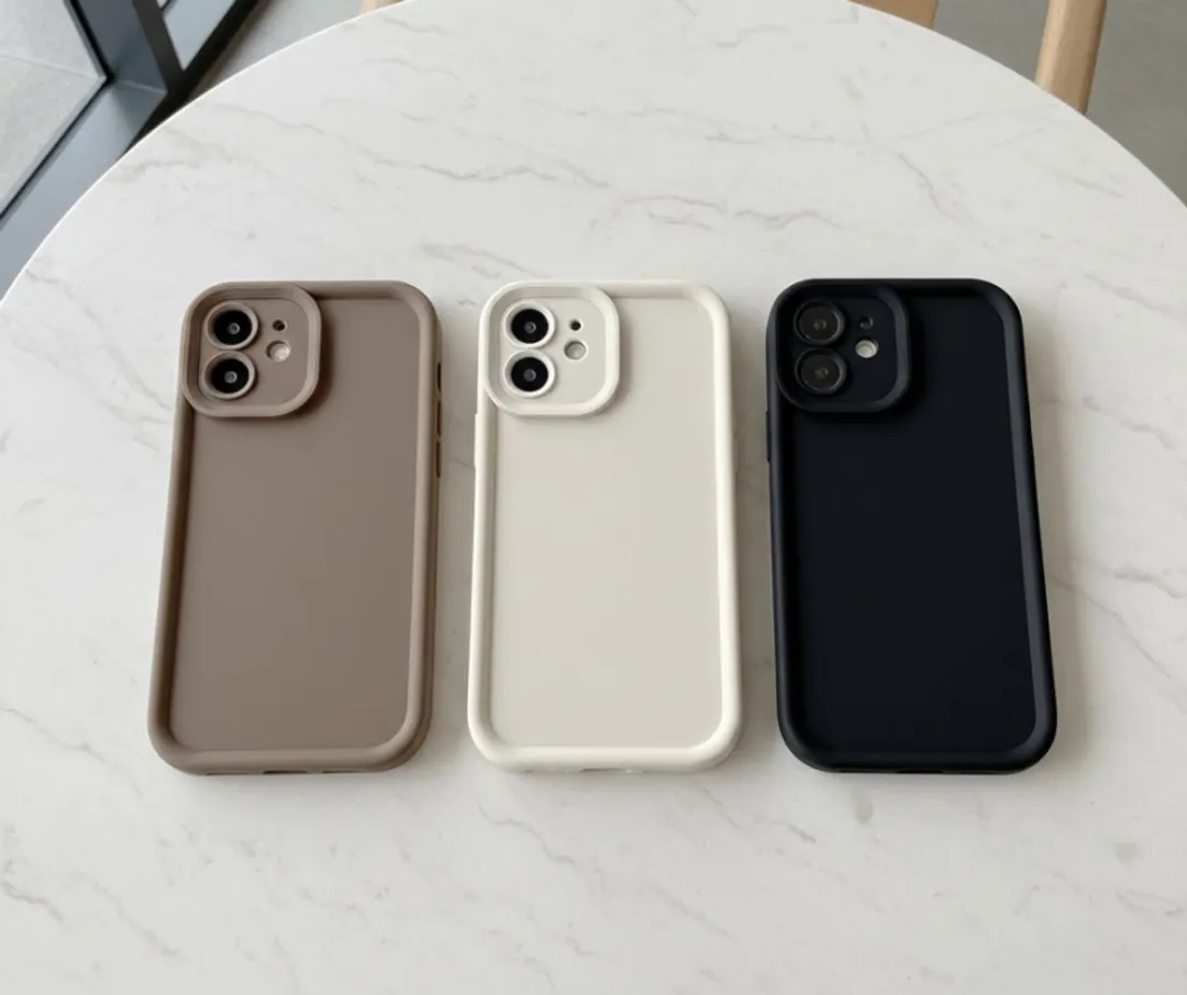 NUVEX iPhone 12 Pro Max Hoesje - 3 Stuks - Zwart/Beige/Bruin