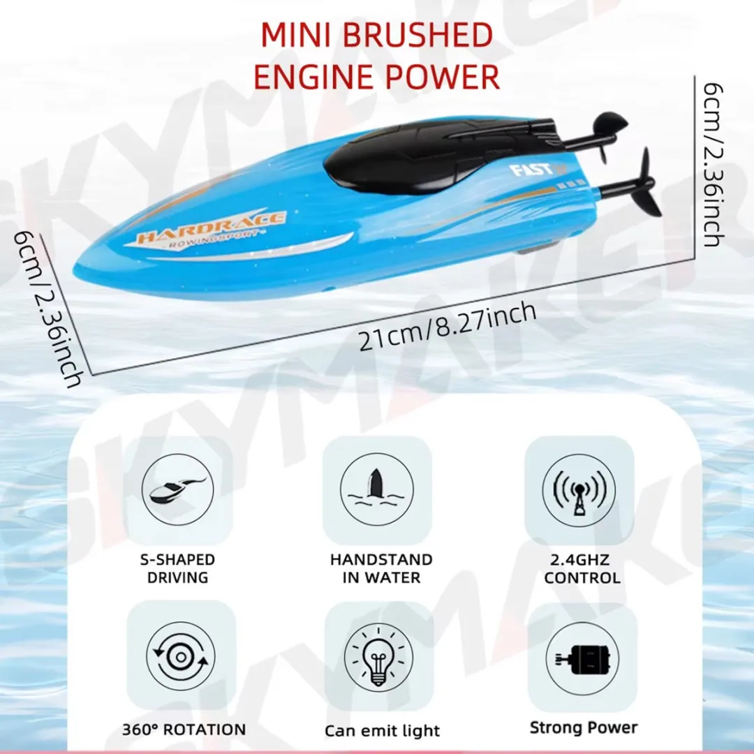 RedParrot Afstandsbestuurbare Mini Speedboot - Blauw