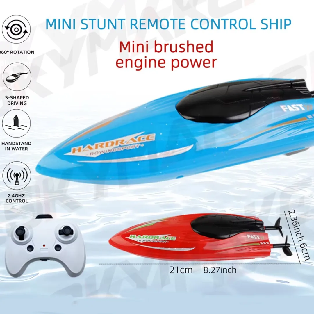 RedParrot Afstandsbestuurbare Mini Speedboot - Blauw - afbeelding 6 van 6