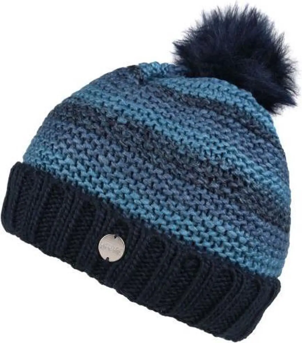 Frosty IV met Fleece gevoerde, gebreide muts met pompom van Regatta voor Dames,