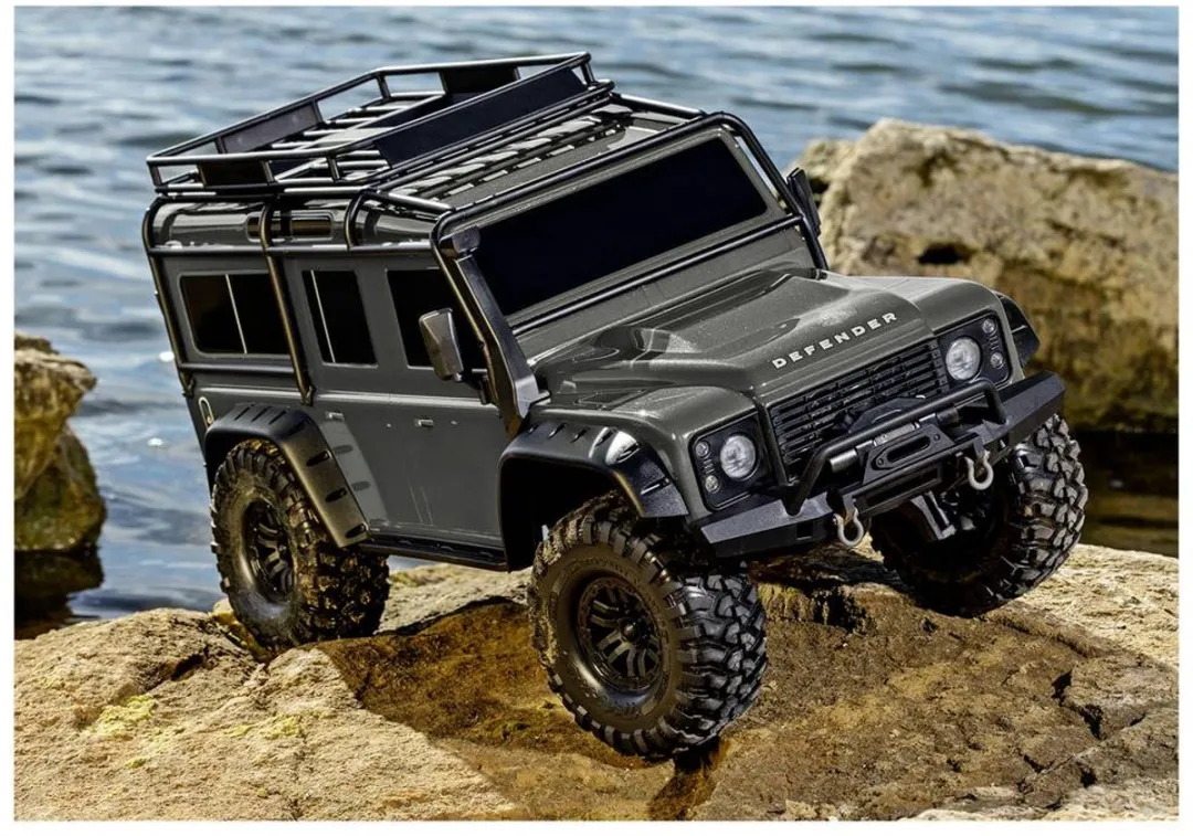 Traxxas TRX-4 Land Rover Defender 1:10 Brushed RC Auto - Zilver