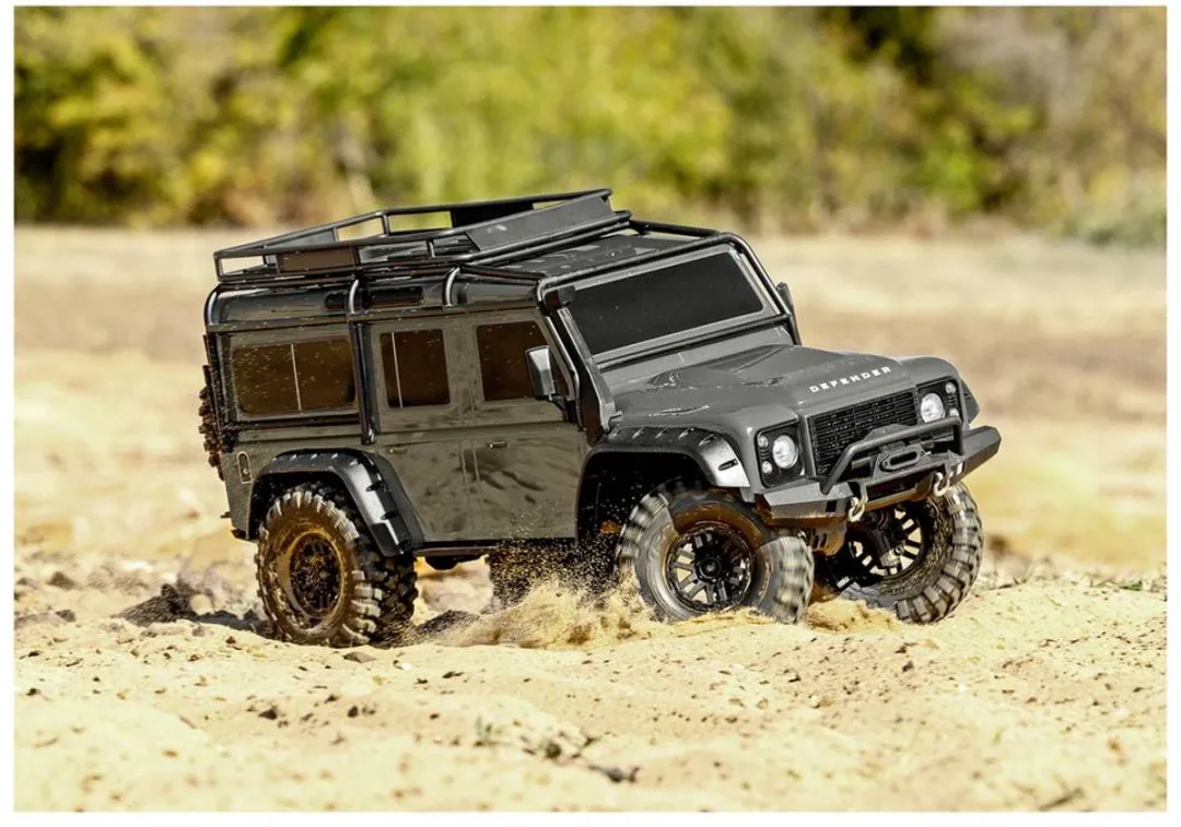 Traxxas TRX-4 Land Rover Defender 1:10 Brushed RC Auto - Zilver
