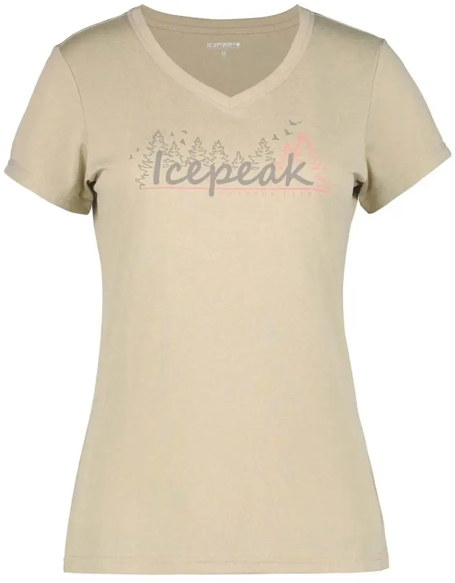 Icepeak Burnham T-shirt Met Korte Mouwen Beige XL Vrouw