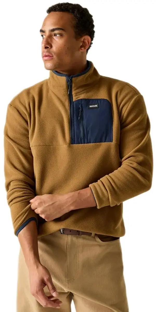 Regatta Frankie Fleece Met Halve Rits Bruin L Man