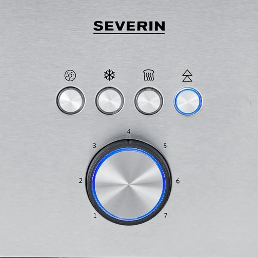 Severin AT2621 Broodrooster 4 Sneden 1400W - RVS/Zwart