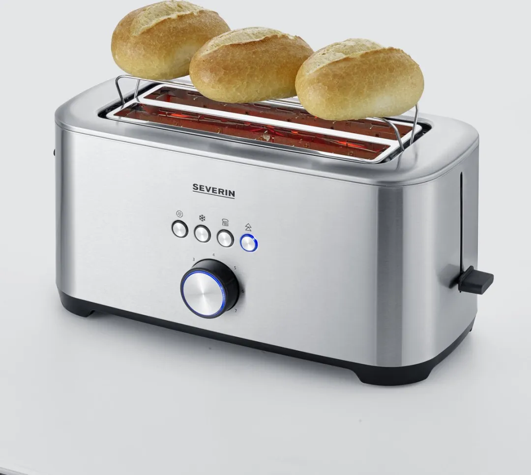 Severin AT2621 Broodrooster 4 Sneden 1400W - RVS/Zwart