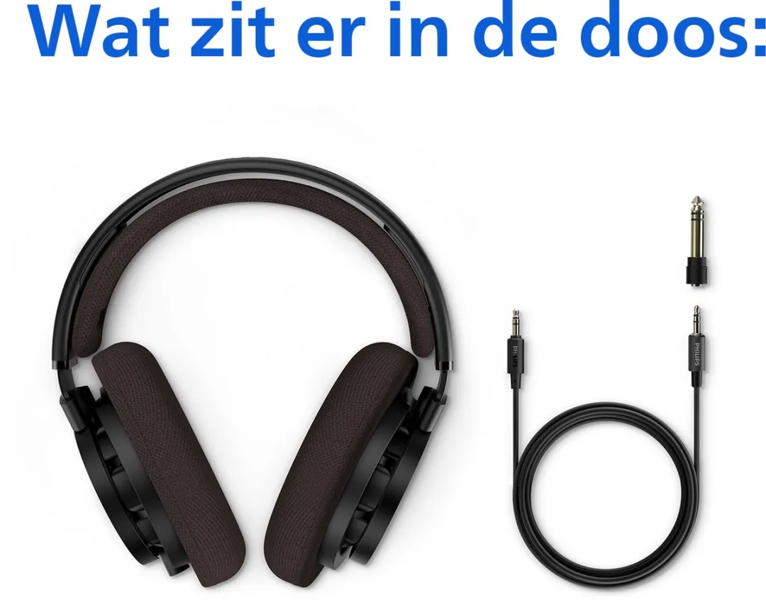 Philips Century Range The Freddie SHP9500CY/00 Hoofdtelefoon - 50mm Neodymium - Bruin/Zwart - afbeelding 6 van 6