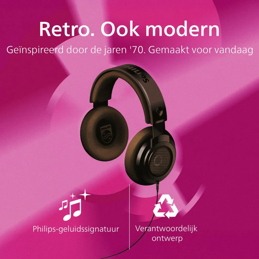 Philips Century Range The Freddie SHP9500CY/00 Hoofdtelefoon - 50mm Neodymium - Bruin/Zwart