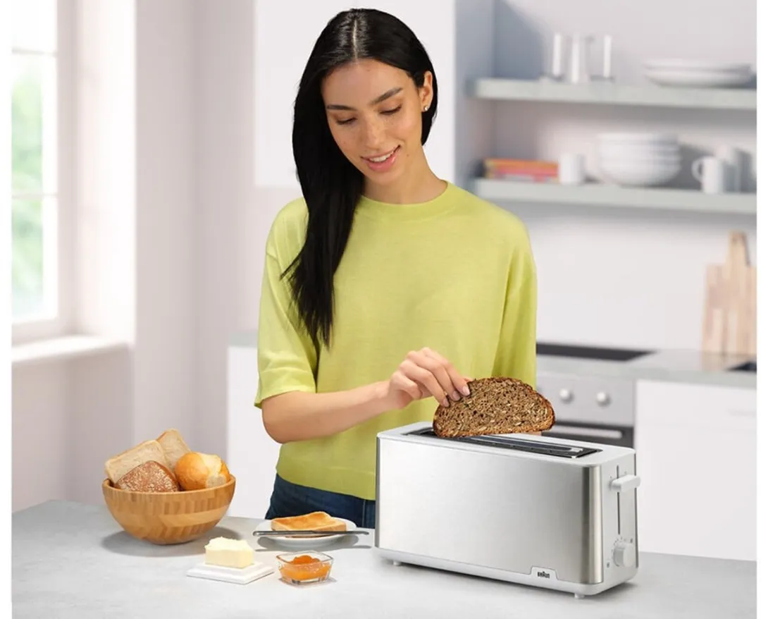 Braun HT 1610 8 Broodrooster - 1030W - Roestvrijstaal/Wit - afbeelding 4 van 4