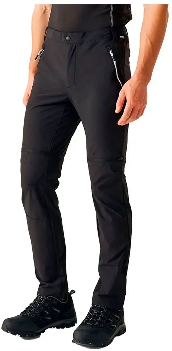 Regatta Mountain Zip Off Broek Zwart 42 / Short Man