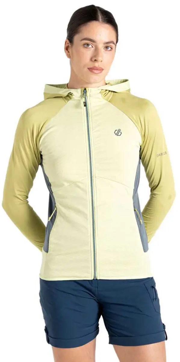 Dare2b Evolving Core Sweatshirt Met Rits Groen,Geel 34 Vrouw