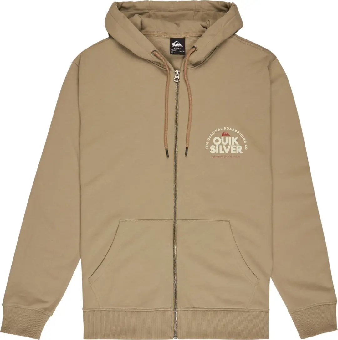 Quiksilver Zip Hoodie, Mannen, Beige, Sweatshirt, maat: L