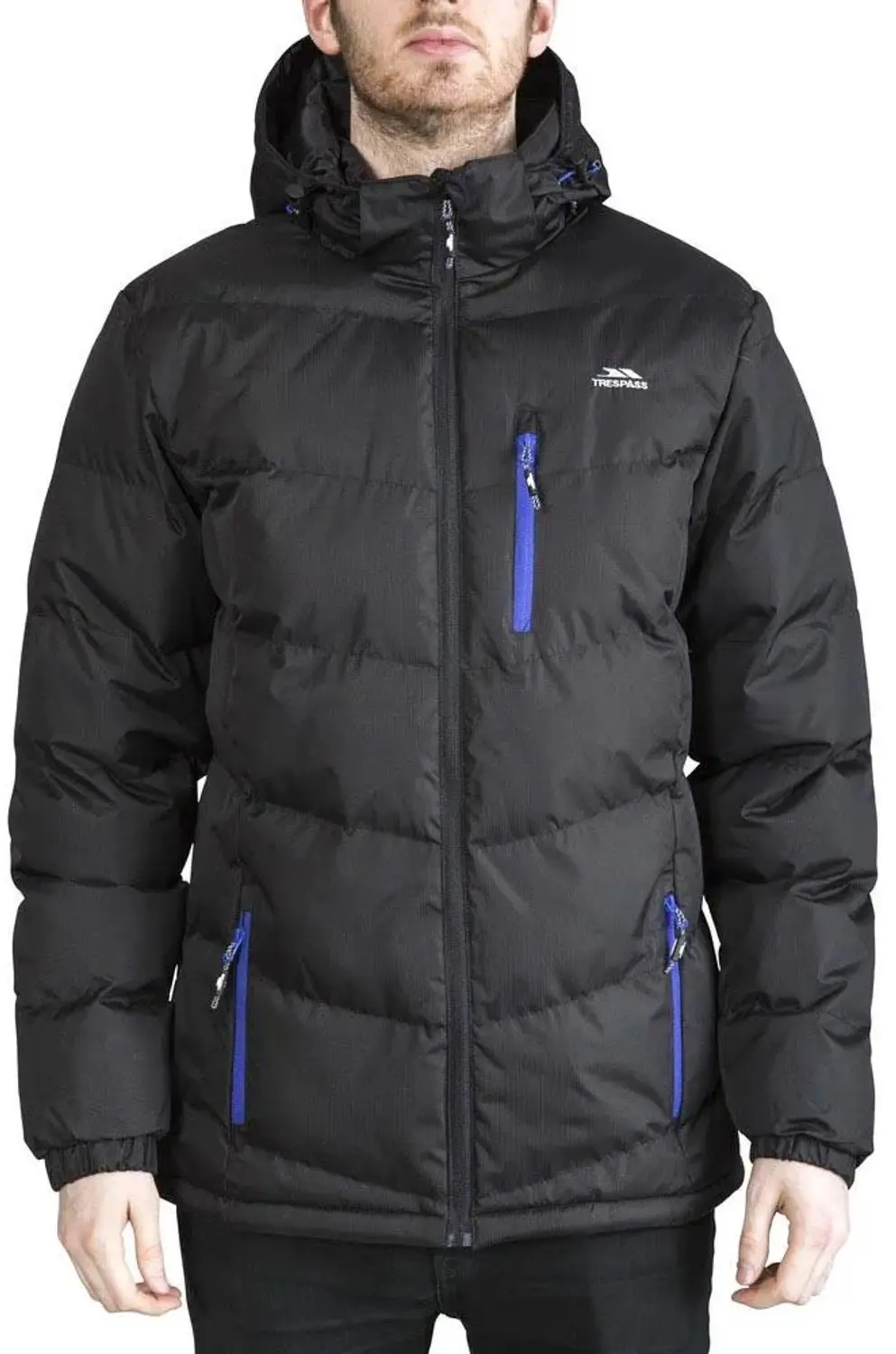 Trespass-jas Blustery - Gewatteerde herenjas, zwart - afbeelding 6 van 6