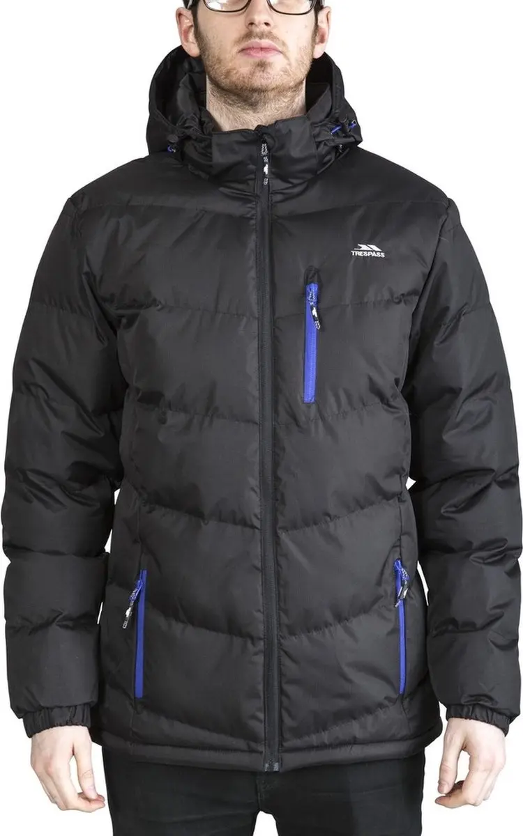 Trespass-jas Blustery - Gewatteerde herenjas, zwart - afbeelding 2 van 6