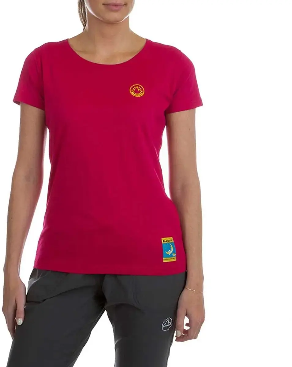 La Sportiva Climbing On The Moon T-shirt Met Korte Mouwen Roze M Vrouw