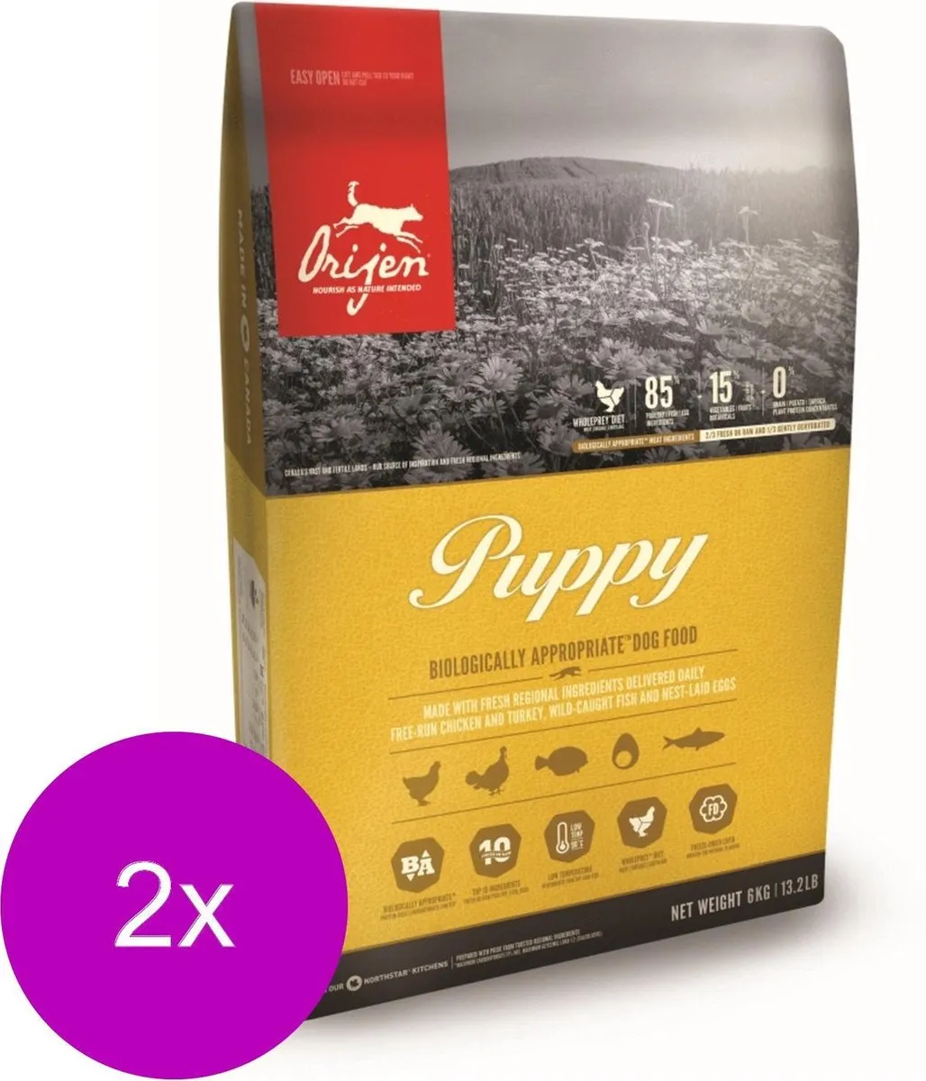 Orijen Puppyvoer - Hondenvoer - 2 x 11.4 kg