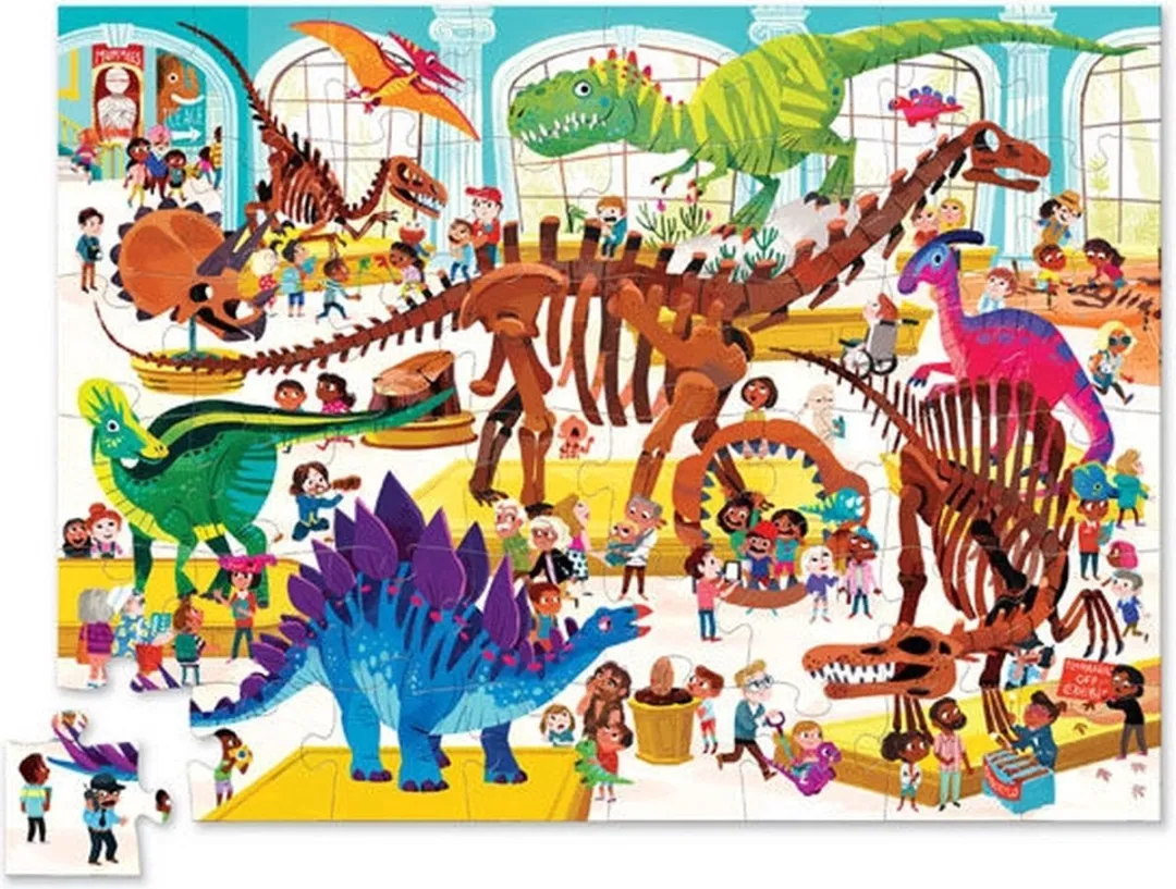 Crocodile Creek - Dino Puzzel - Dag in het Museum - 48 stukjes