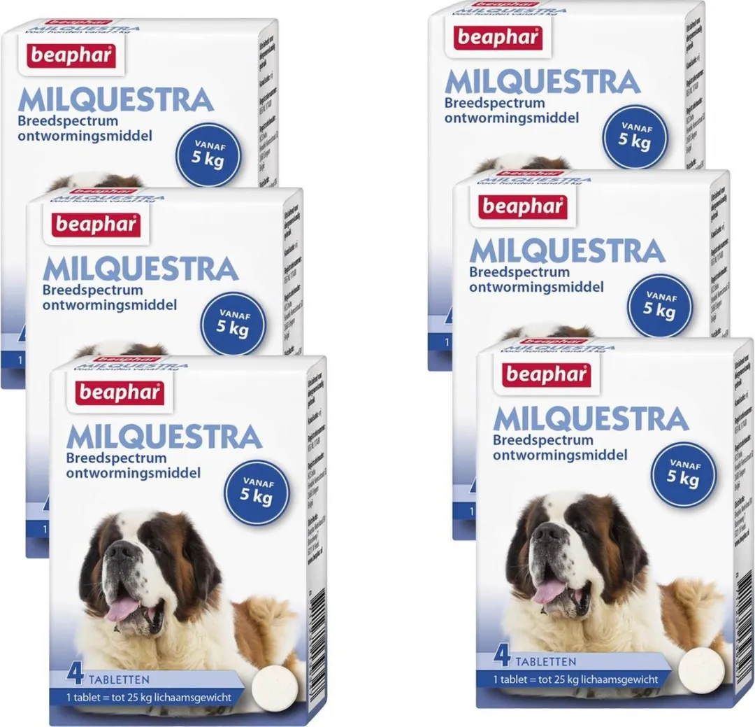 Beaphar Milquestra Hond Anti-wormen 24 Stuks