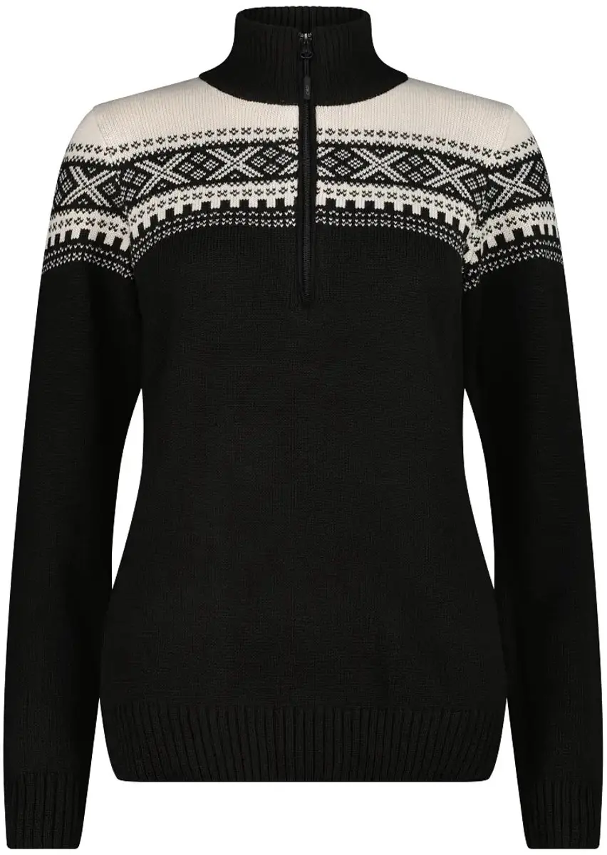 Vrouwelijke half zip pull CMP Wooltech
