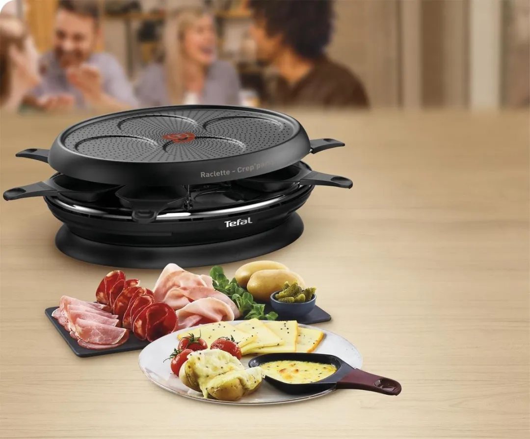 Tefal Store'Inn Crêpes Party RE320812 - 1050W - 8 Personen - Zwart