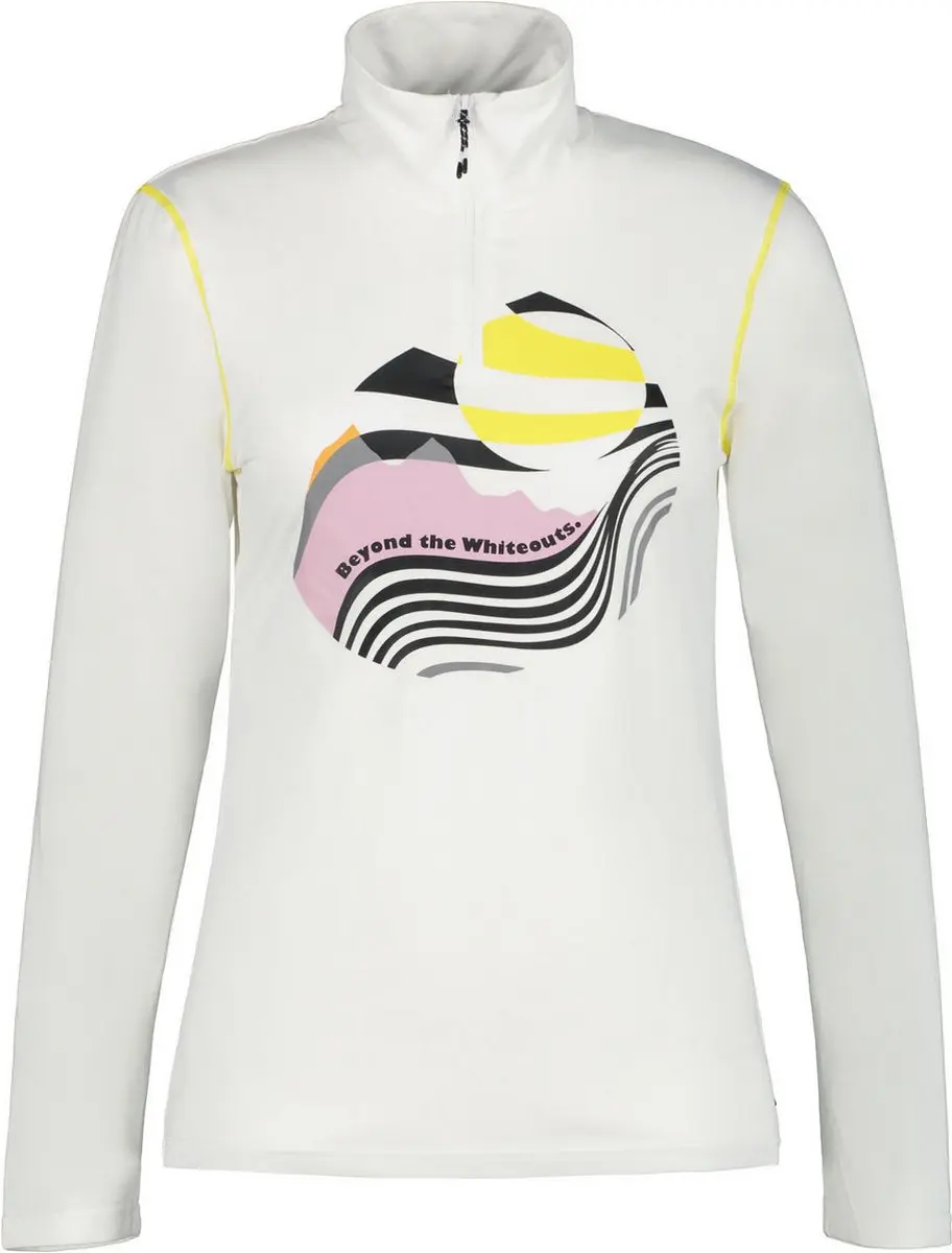 Longsleeve Icepeak Women Ellery 1/2 Zip Shirt Optic White-XL