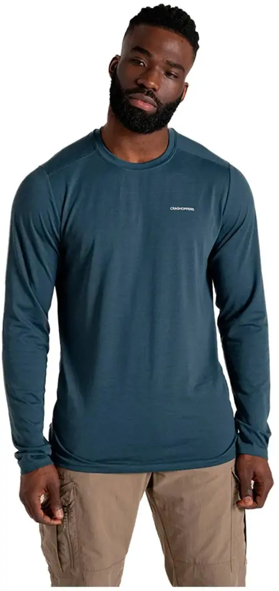 Craghoppers Nosilife Abel T-shirt Met Lange Mouwen Blauw XL Man