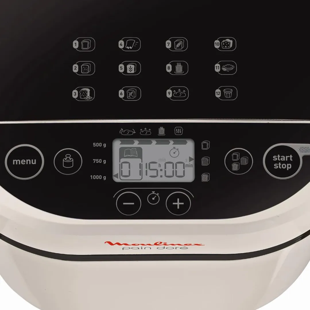 Moulinex Pain Doré OW210130 Broodbakmachine - 12 Programma's - Wit