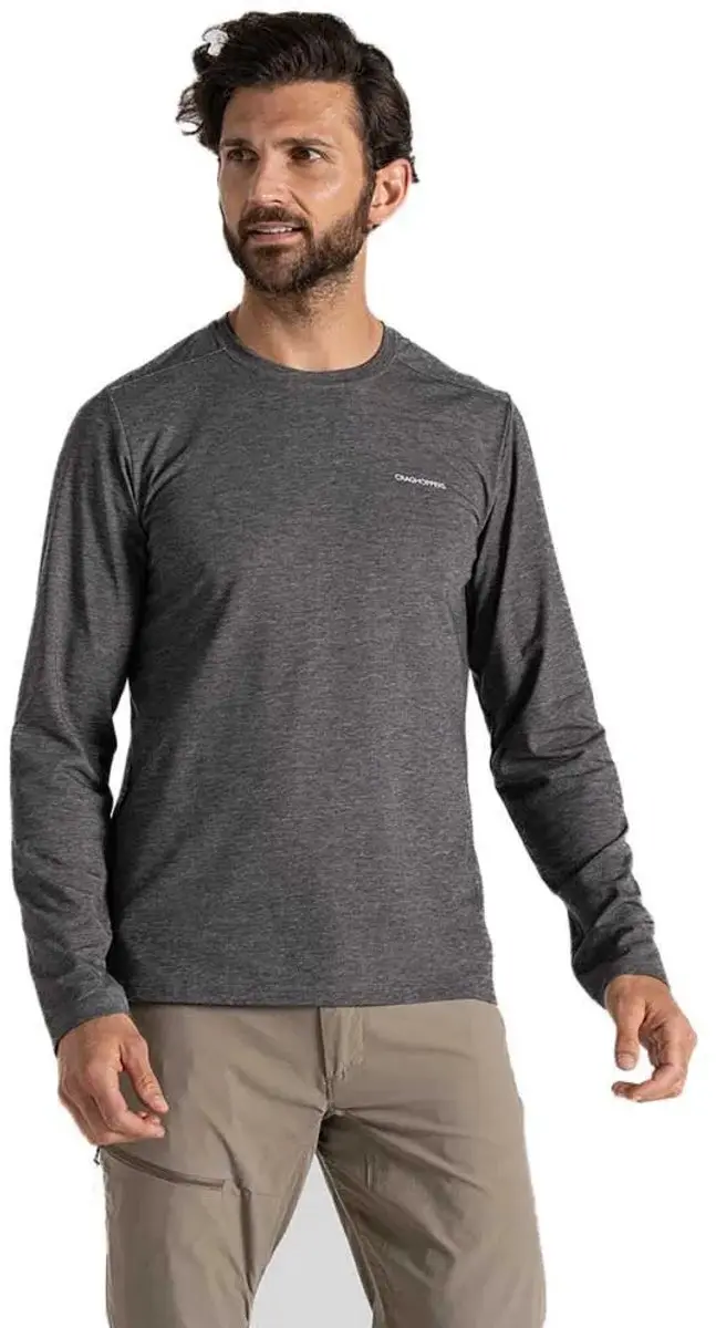 Craghoppers Nosilife Abel T-shirt Met Lange Mouwen Grijs S Man