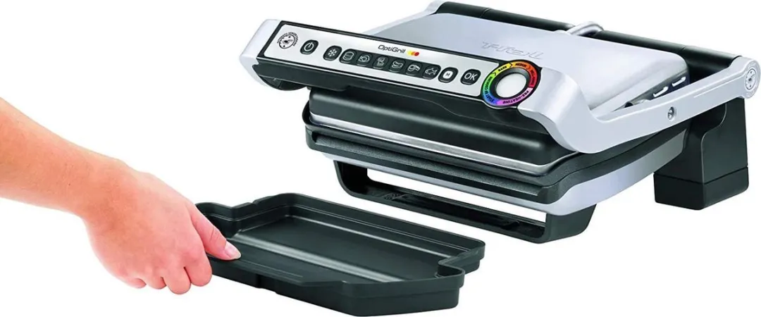 Tefal Optigrill GC705D Contactgrill 2000W - Zwart/Grijs - afbeelding 6 van 6