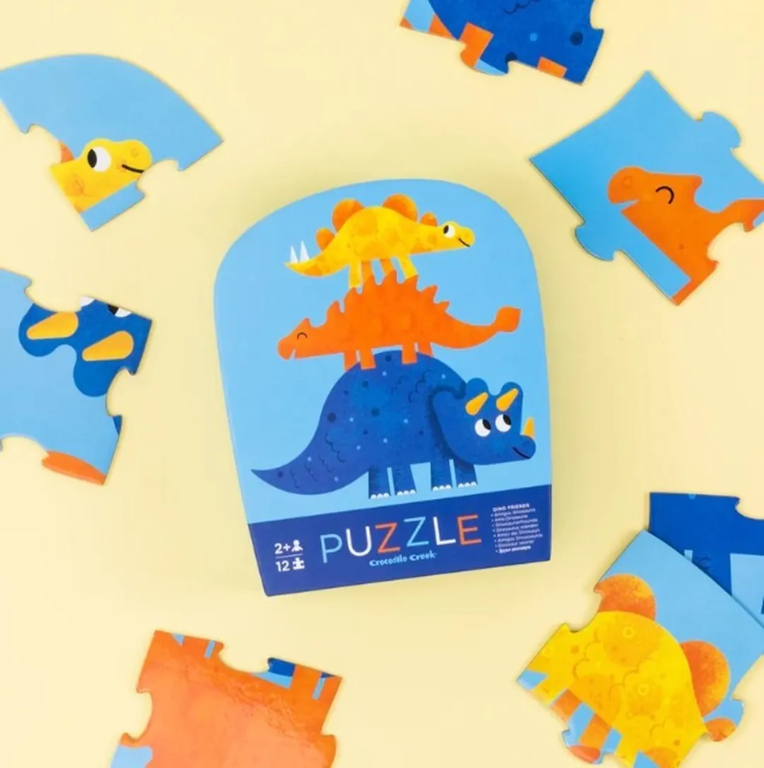 Crocodile Creek Drie Dinosaurussen Puzzel CC41221 - 10 Stukjes - Multicolor