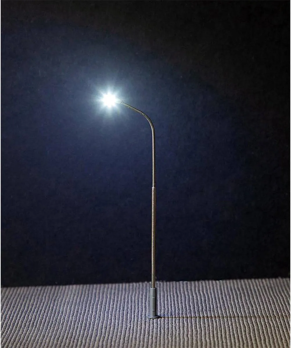 Faller LED-Straatverlichting H0 - Gebogen Straatlantaarn - Neutral