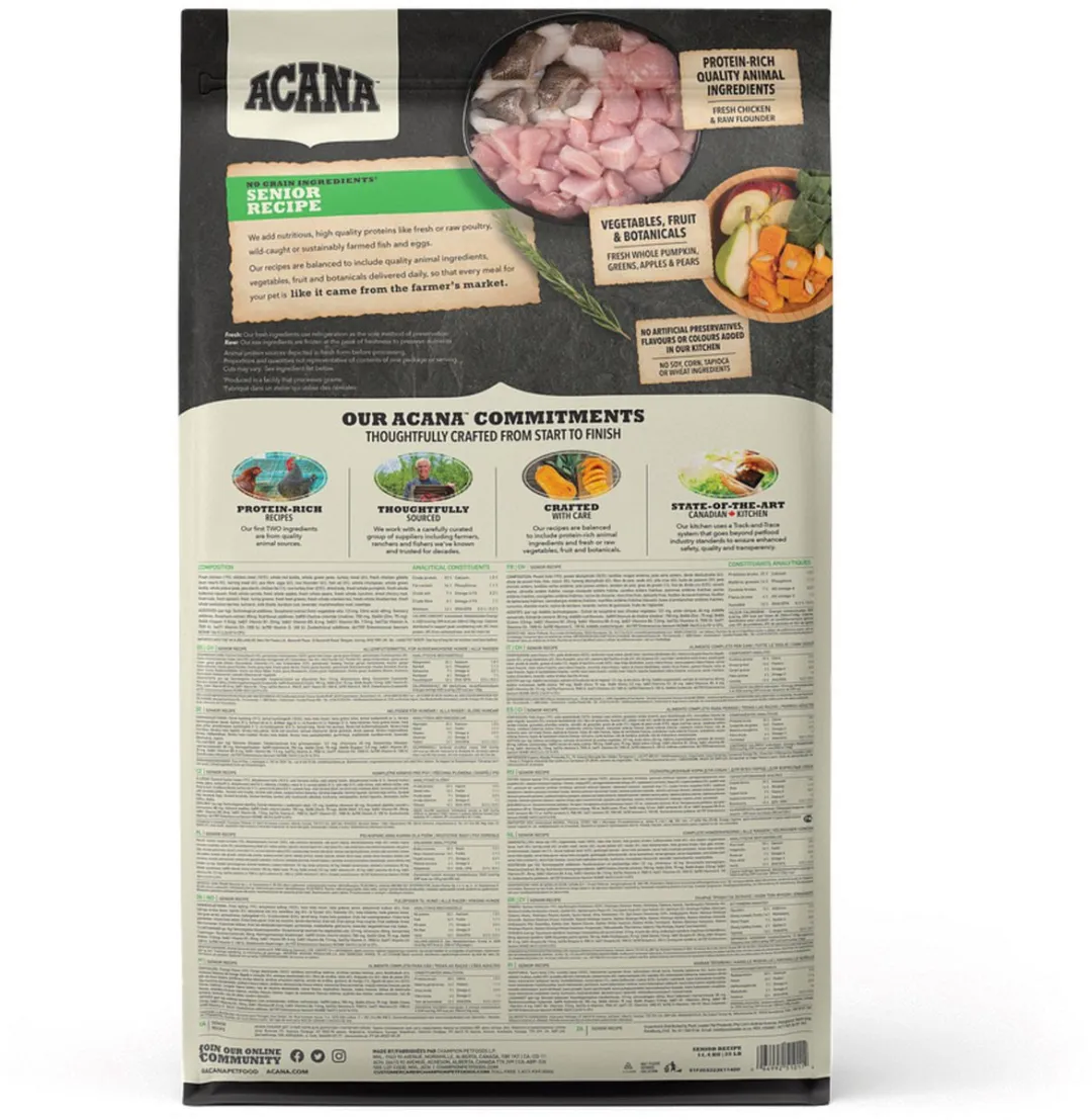 Acana Heritage Senior Kip & Kalkoen Hondenvoer 11.4kg