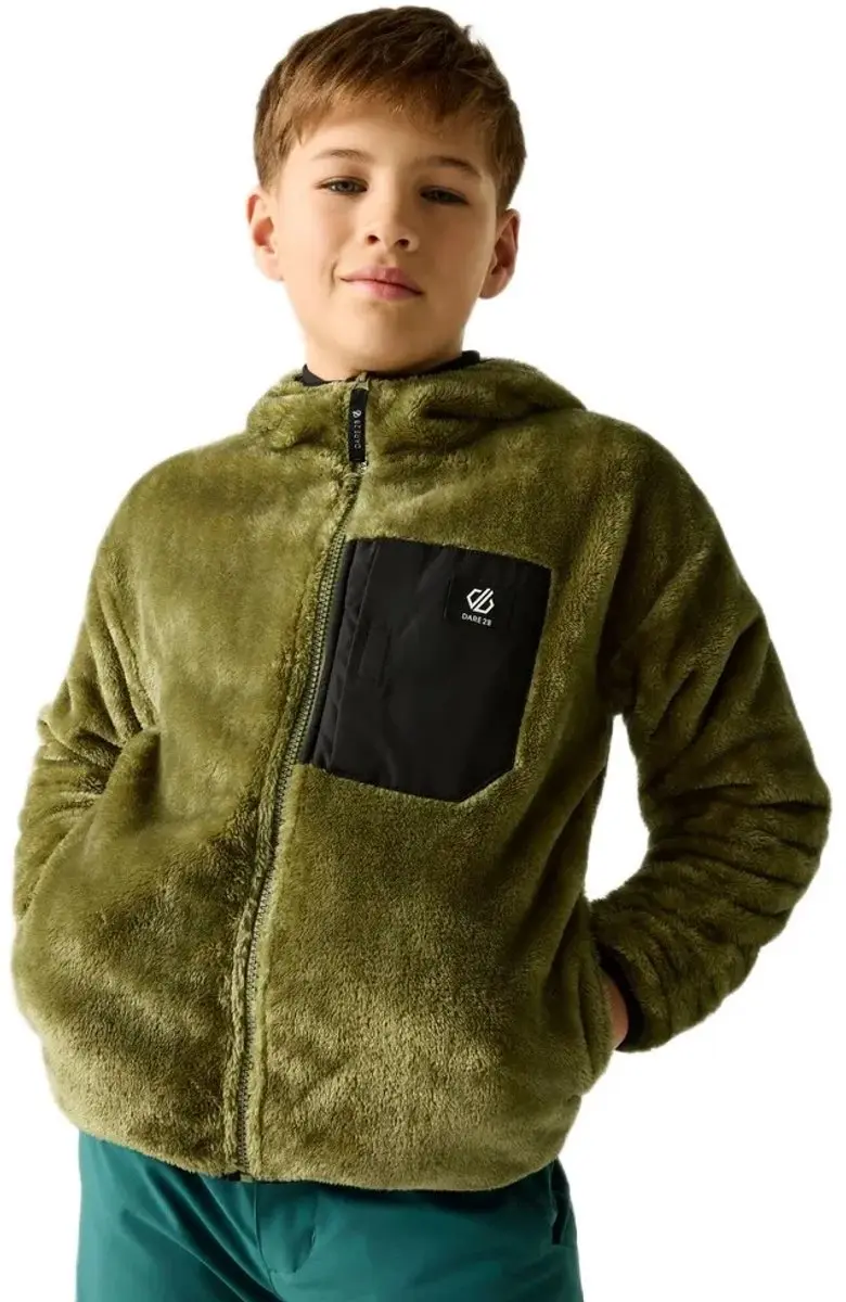 Dare2b Powder Fleece Met Volledige Rits Groen 13 Years Jongen