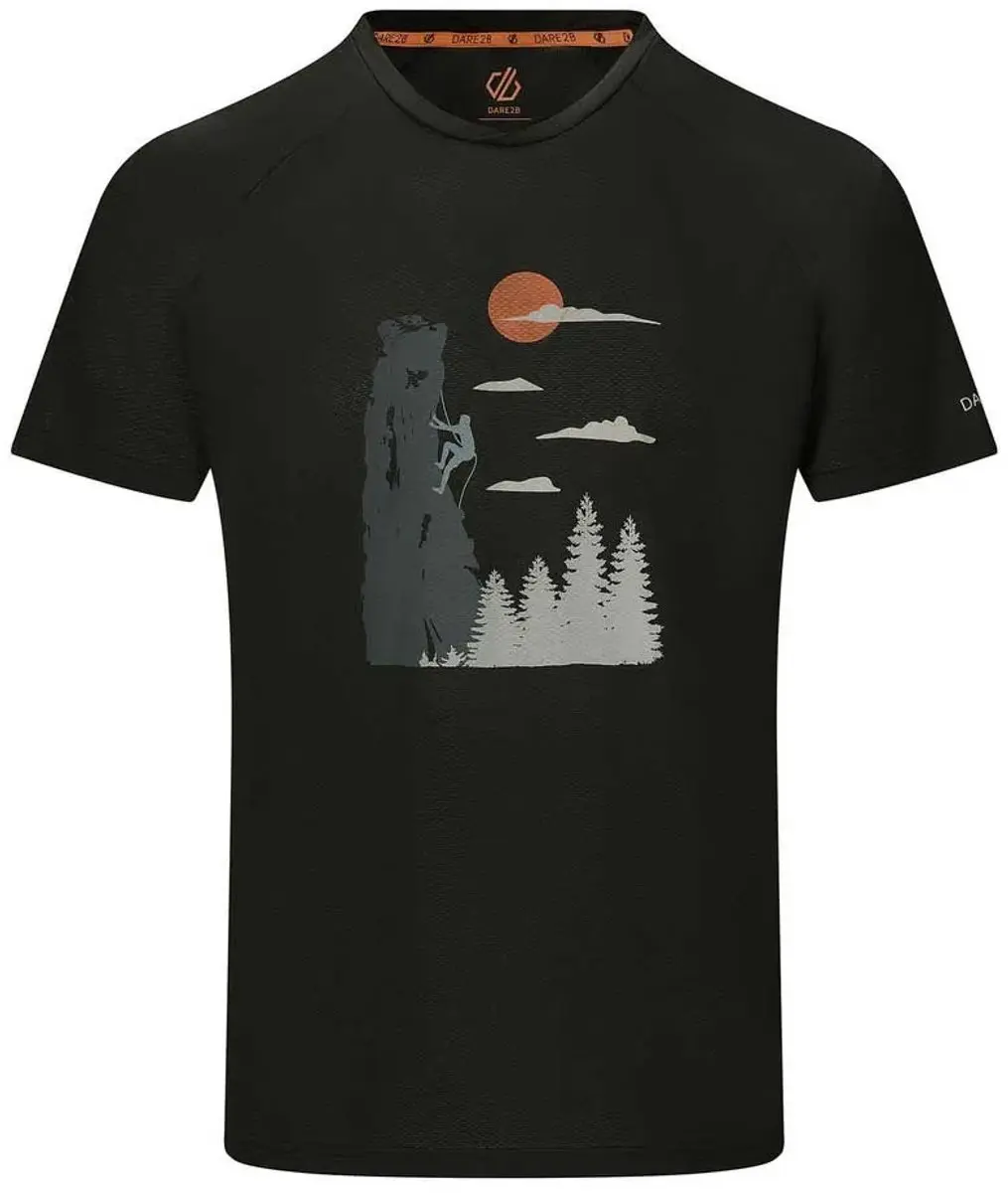 Dare 2b Tech II T-shirt Korte Mouwen - Zwart - afbeelding 4 van 4