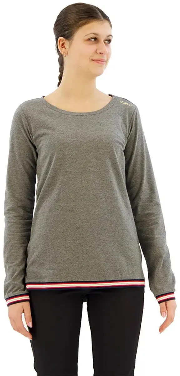Cmp 39d4806 T-shirt Met Lange Mouwen Grijs S Vrouw